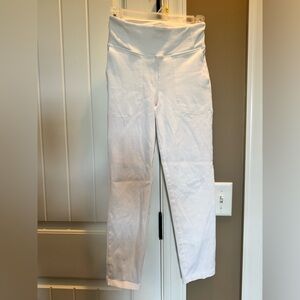 White High-Waist Leggings